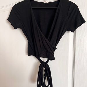 Black wrap top